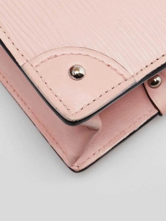 Louis Vuitton Rose Ballerine Epi Leather Trunk Chain Wallet  Louis Vuitton Rose Ballerine Epi Trunk Wallet On Chain Bag